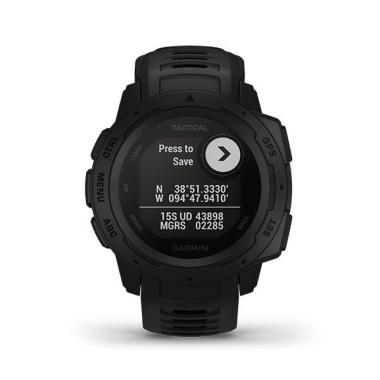 Garmin Instinct Tactical Smartwatch Pria Militer Tahan Air 100M Hitam