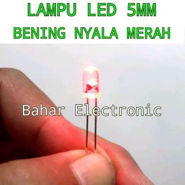 Lampu Led 5MM Bening Nyala Merah