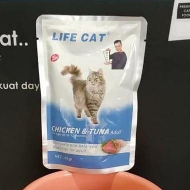 LIFE CAT Chicken Tuna Makanan Kucing Sachet Basah [85 g]