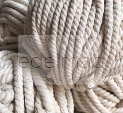 Tali Katun Macrame Natural uk 8mm twist