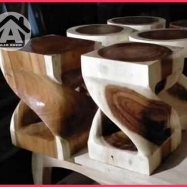 Stool bangku kayu jati utuh - Bangku kayu utuh awet dan tahan lama