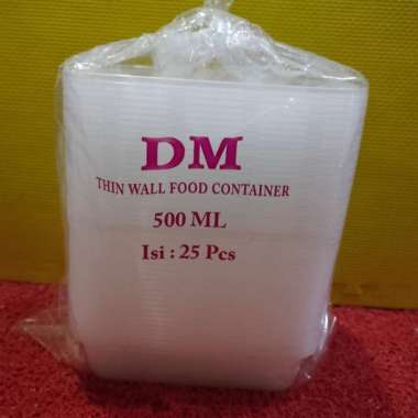 Thinwal Dm Food Container/Kotak Makan/Kotak Bekal/Dm 500 Ml/Dm 650 Ml/ Multicolor