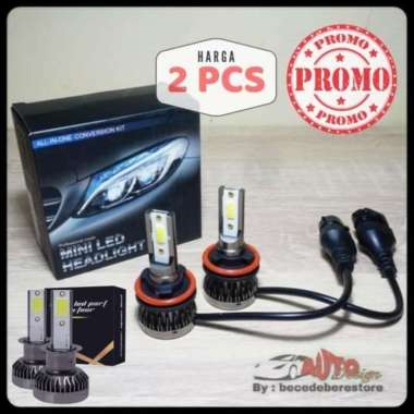 Lampu LED Mobil Mini Design H1 H3 H7 H8 H11 H16 HB3 HB4 HIR2 COB Chip H3 Kuning