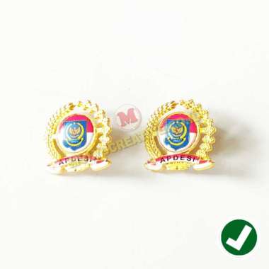 Pin Perangkat Desa Lencana Padi kapas Apdesi Pin Bros - Peniti