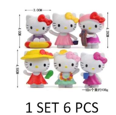 Topper Figure Cake Hiasan Toper Kue Ultah Karakter Motif Hello Kitty