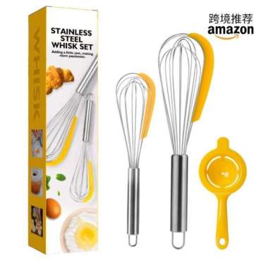 Whisker Spatula set + free egg separator/ whisk set stainless