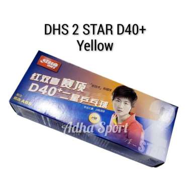 Bola Pingpong DHS 2 Star D40+ Original Bintang Dua Adha Sport Putih