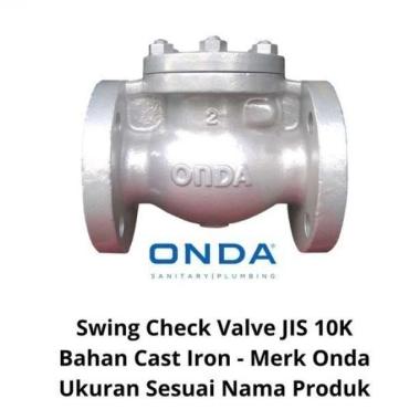 Swing Check Valve 12" inch Cast Iron Onda JIS 10K Besi Cetak