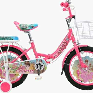 Sepeda Lipat Mini 16 inch Evergreen Anak Perempuan