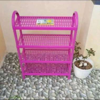 rak sepatu plastik 3 susun RAK 4 SUSUN