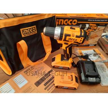 CORDLESS BOR IMPACT BATERAI BETON BRUSHLESS 13mm 20V INGCO CIDLI20608