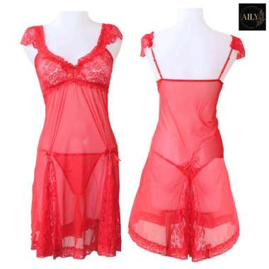 Aily V16 Woman Lingerie Dengan G string Pakaian Tidur Wanita