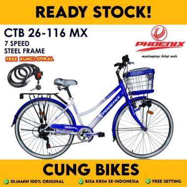 SEPEDA MINI PHOENIX TYPE 116 UKURAN 26 UNTUK DEWASA Biru