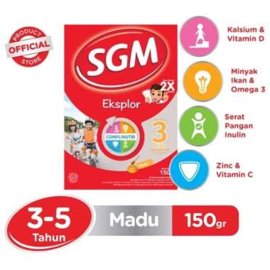 Promo Harga SGM Eksplor 3+ Susu Pertumbuhan Madu 150 gr - Blibli