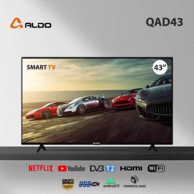 ALDO QAD43 MONITOR SMART TV ANDROID 43" GARANSI RESMI