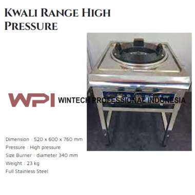 Crown Horeca KS-01 Gas Kwali Range High Pressure 1 Burner Wok Range - 1 tungku Kompor Standart Resto
