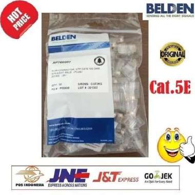 Konektor RJ 45 Original Belden Connector RJ45 Cat5E Isi 50pcs Cat5 e