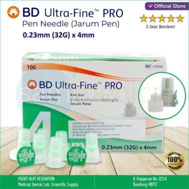 BD Ultrafine PRO Pen Needle Jarum Insulin 32G x 4mm per pcs