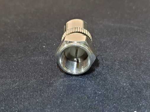 connector made TAIWAN antena tv female to F male - converter Silver