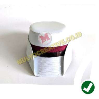 Topi Pet Pakaian Kerja Polwan - Topi Polwan Putih Murah Mulyocreative