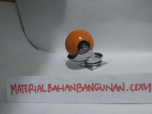 Roda Karet Bulat 2 inch Hidup Mini Kecil Abus TG Orange Ban Etalase