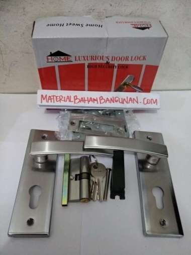 Set Handle Kunci Pintu Lengkap Silinder Pelor Body Kunci Merk Home