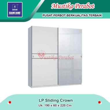 Lemari Pakaian Sliding Crown Siantano White