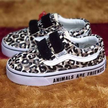 multicoloured leopard print vans