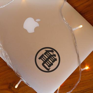 Grapinno Dragonball Z DBZ Logo Decal Sticker Laptop for Apple MacBook 13 Inch hitam