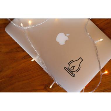 Grapinno Lampu Camping Decal Sticker Laptop for Apple MacBook [13 Inch] hitam