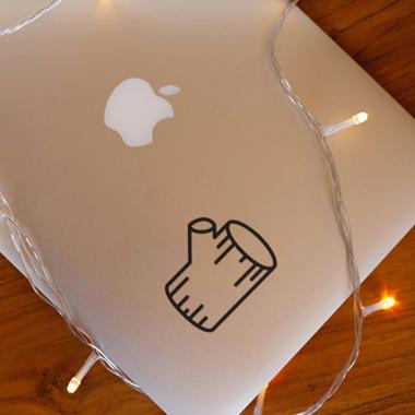 Grapinno Batang Kayu Decal Sticker Laptop for Apple MacBook 13 Inch hitam