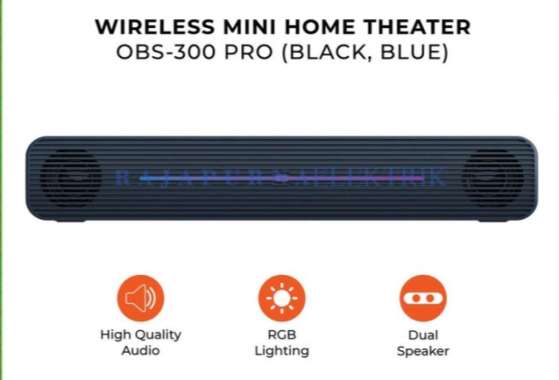 Olike Bluetooth Speaker RGB Dynamic Bass OBS-300 Pro ORIGINAL - Black Blue