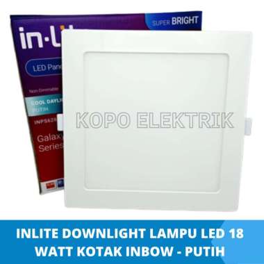 INLITE Downlight Led Panel BERGARANSI 18 Watt KOTAK 18w