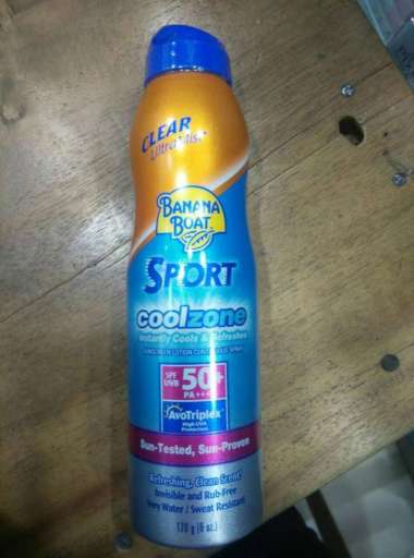 Banana Boat sport coolzone spf 50 sunscreen sunblock spray USA