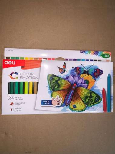 Crayon plastic 24 warna Deli - EC20020