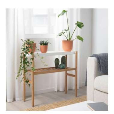 Rak Standing Pot Tanaman Cantik Bahan Bambu Indoor 70cm_Original 1