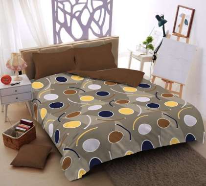 Kintakun Bed Cover Set Fitted 180 King Dluxe Lite Microfiber 20 cm B2 6in1 Cerchio