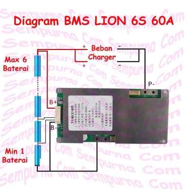 BMS Lion 6S 24V 60 100 A Lithium Battery Charger Protection board 6S60A