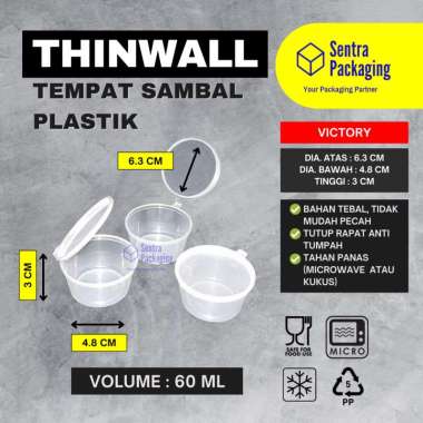 Victory - Cup Puding Mini 60ml / Thinwall / Cup Saos / Sambal / Slime - PACK