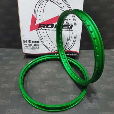 Velg Velek Alloy V- Rossi 17 x 140 Petak Excel Hijau Jeruk 1Set