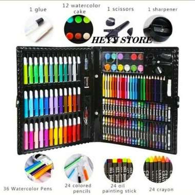 CRAYON SET 150 PCS CRAYON ANAK ANAK CRAYON MELUKIS CRAYON SET LENGKAP