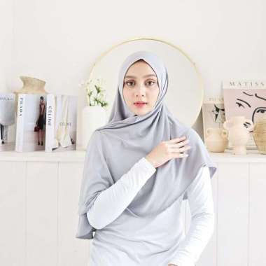Rifanyhijab - Sheila Pashmina Instant Misty grey