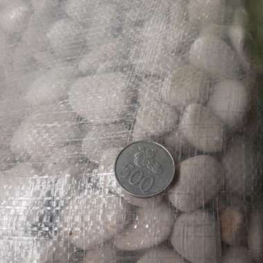 Batu Putih Sebesar Koin 500an Karungan +- 11 kilo (Hanya Instan dan Same day)