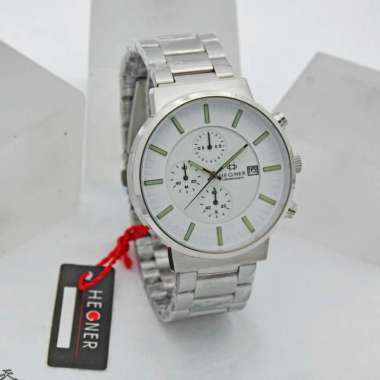 HEGNER 1661-3MS - Jam Tangan Pria Original - Silver