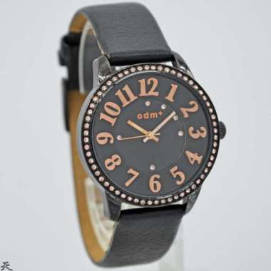 ODM DM011-02 - Jam Tangan Wanita Kulit Original - Black
