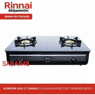 Jual Rinnai Kompor Kaca Gas 2 Tungku Ri 712 Gab September 22 Berkualitas Tahan Lama Terpercaya Blibli