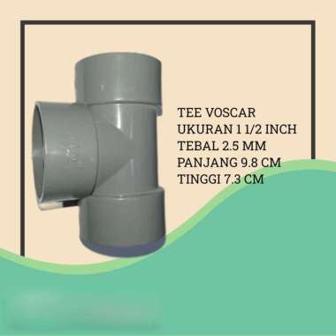 VOSCAR TEE T 1 1/2 INCH PVC - FITTING PIPA PVC
