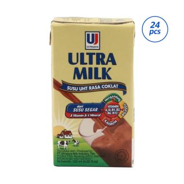 Ultra Milk Coklat Susu UHT [125 mL/ 24 pcs]