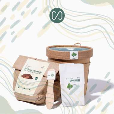 Sustaination Mini Grow Kit - Paket Berkebun Organik Lengkap Bayam