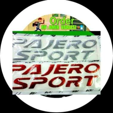Emblem tulisan pajero sport